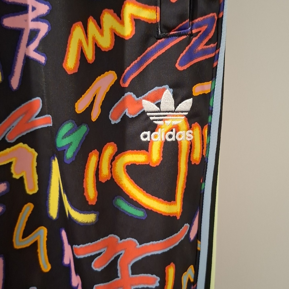 Adidas x Kris Andrew Small Black "Love Unites" Superstar Track Pants (Size XS) - Picture 3 of 10